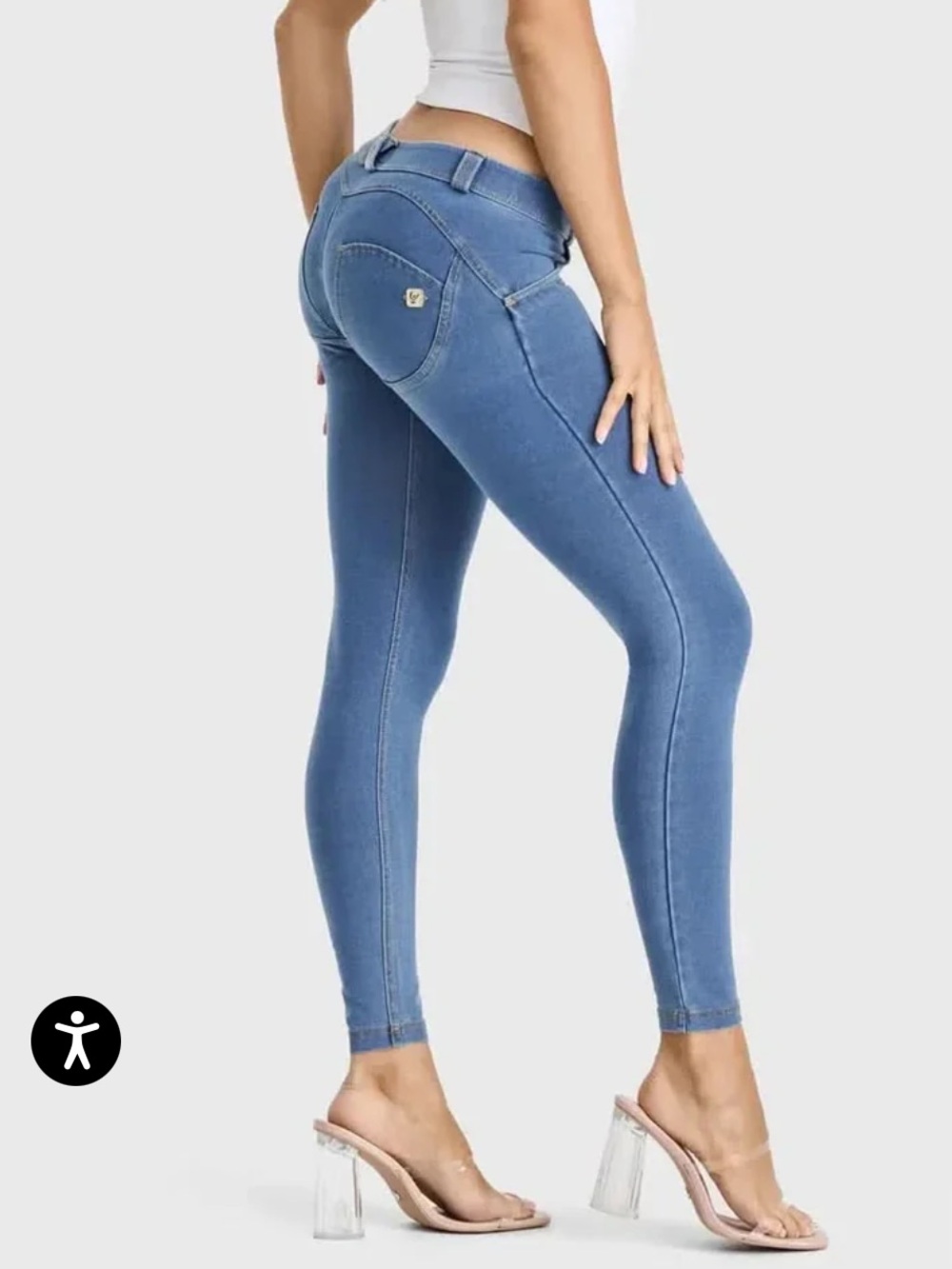 Freddy Wrap Up Light Blue Women’s Skinny Jeans